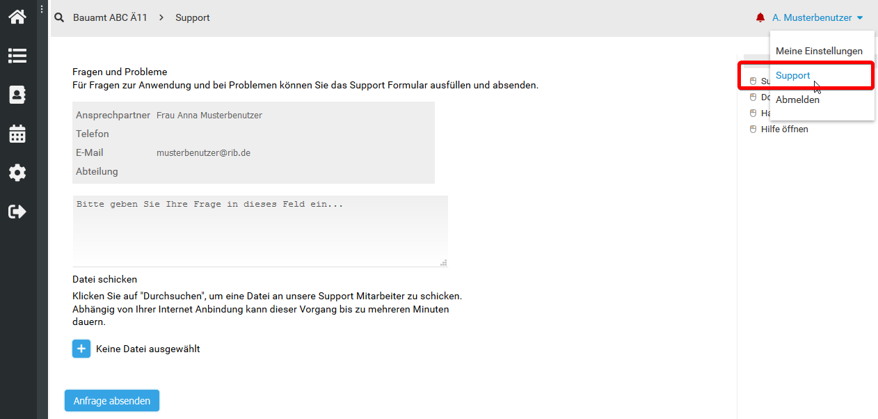 support-frage-problem